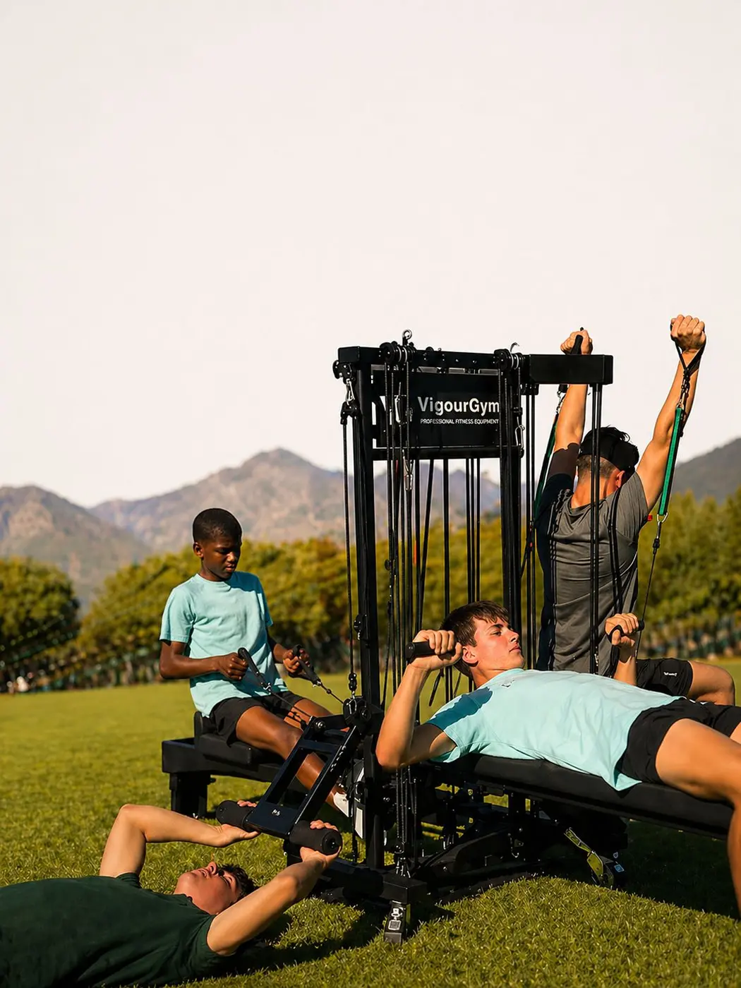 People developing physical capability using VigourGym